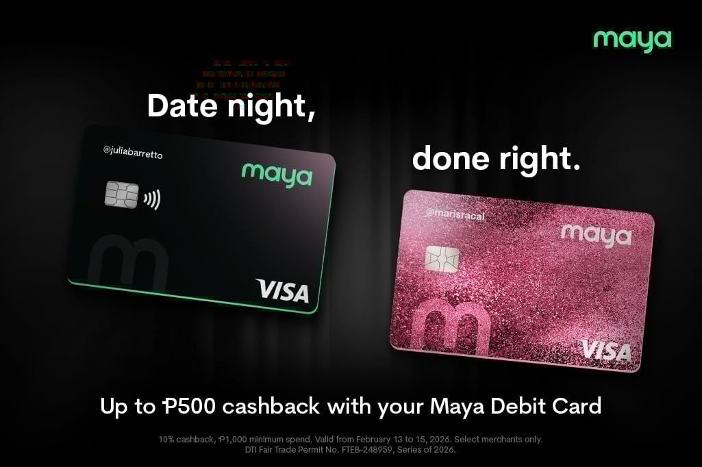 Tap your Maya Debit Card and get 10% Cashback! 