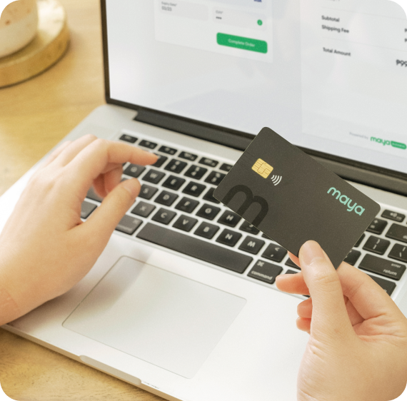 enrolling maya card on laptop