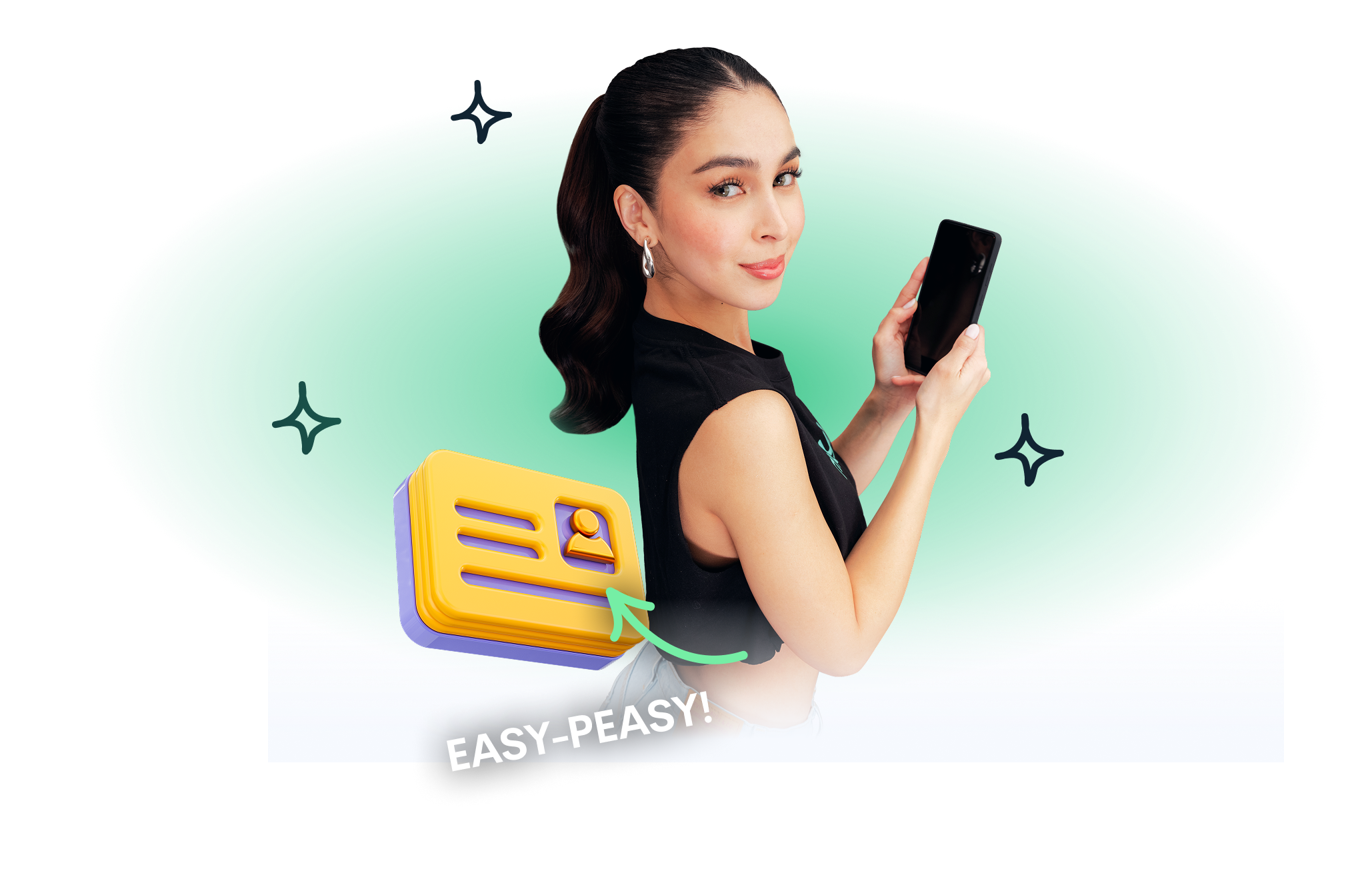 Julia Holding a mobile device